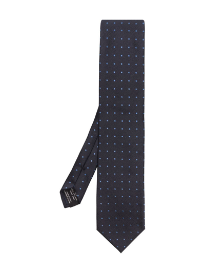 Tom Ford 8cm Polka-dot Silk-jacquard Tie In Blue