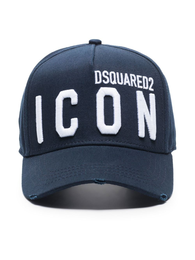 Dsquared2 Embroidered-logo Baseball Cap In Blau