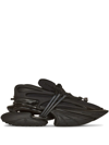 Balmain Neoprene And Leather Low-top Unicorn Sneakers In Black