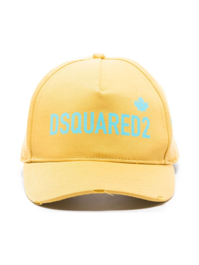 Dsquared2 Logo-print Baseball Cap In Yellow