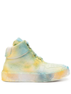 GUIDI SPRAY-EFFECT HIGH-TOP SNEAKERS