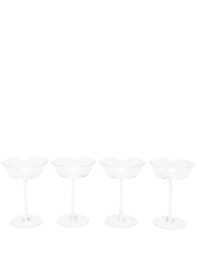 Ann Deumelemeester X Serax Grace Champagne Coupe (set Of 4) In Grace Transparent