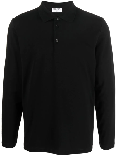 Filippa K M.luke Polo Shirt In Black