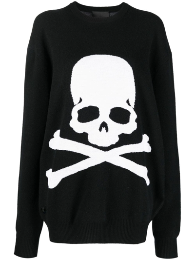 Philipp Plein Skull Bones Crew-neck Jumper In Black