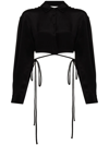 Christopher Esber Black Silk Shirt In Schwarz