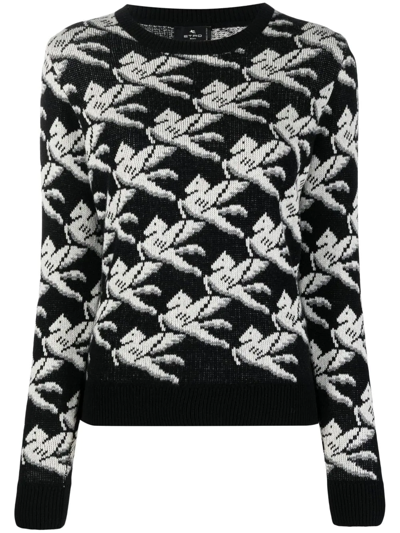 ETRO INTARSIA-KNIT MOTIF JUMPER