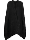 Etro Logo-embroidered Cape Jacket In Schwarz