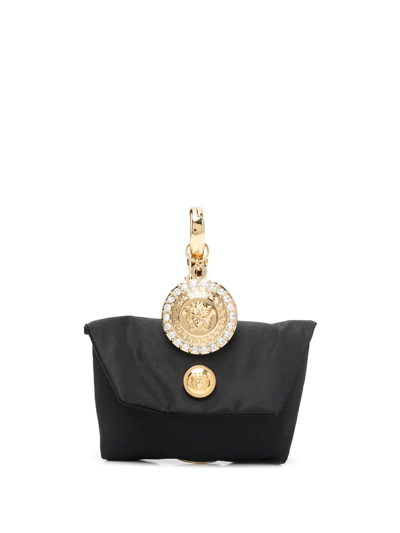 Versace Medusa Head-plaque Wallet In Black