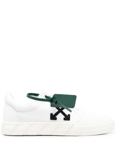 Off-white Off White Womans White Low Vulcanized Cotton Sneakers In Default Title