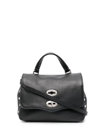 Zanellato Postina Daily Baby Handmade Leather Handbag In Black