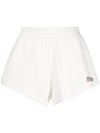 Reina Olga Billie Jersey-fleece Track Shorts In White