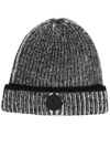 MONCLER LOGO-PATCH RIBBED BEANIE