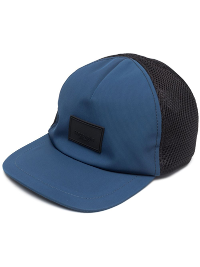 Giorgio Armani Logo-patch Mesh Cap In Blau