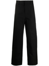 Off-white Diag-embroidered Cotton Track Pants In Schwarz