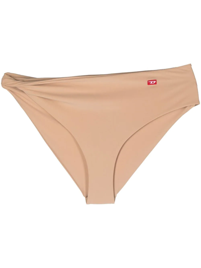 Diesel Ash Twisted Bikini Bottoms In Nude