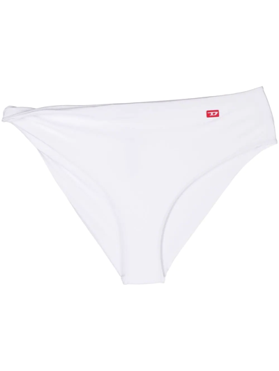 Diesel Ash Twisted Bikini Bottoms In Weiss