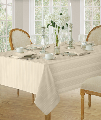 Elrene Denley Stripe 60" X 120" Tablecloth In Ivory