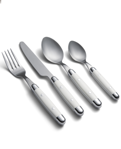 Cambridge Silversmiths Jubilee Mirror 16-piece Flatware Set, Service For 4 In White