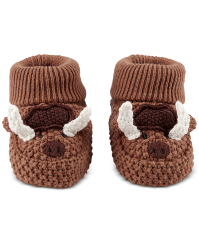 Carter's Baby Neutral Buffalo Booties In Brown