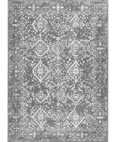 Nuloom Bodrum Oriental Vintage-inspired Odell 6'7" X 9' Area Rug In Silver