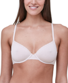 Skarlett Blue Women's Adorned Fully Adjustable Cotton Lace Bralette With Seamless Support In Cashmere