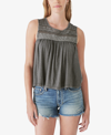 LUCKY BRAND LACE-TRIM TANK TOP