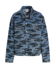 VETEMENTS VETEMENTS ALLOVER LOGO PRINTED DENIM JACKET