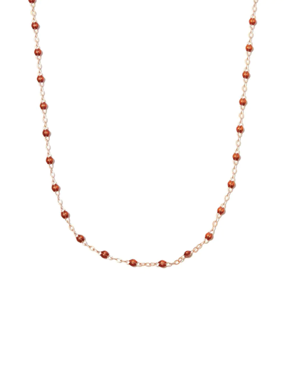 Gigi Clozeau 18kt Rose Gold Classic Gigi Beaded Necklace In Pink