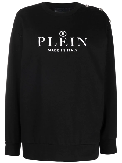 Philipp Plein Logo-print Sweatshirt In Schwarz