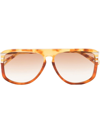 CHLOÉ PILOT-FRAME TORTOISESHELL-EFFECT SUNGLASSES