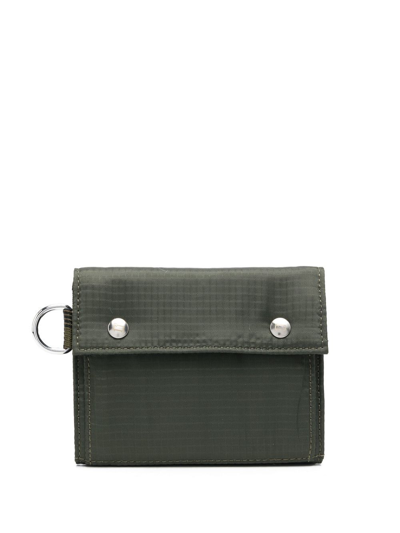 Woolrich Debossed-logo Wallet In Green