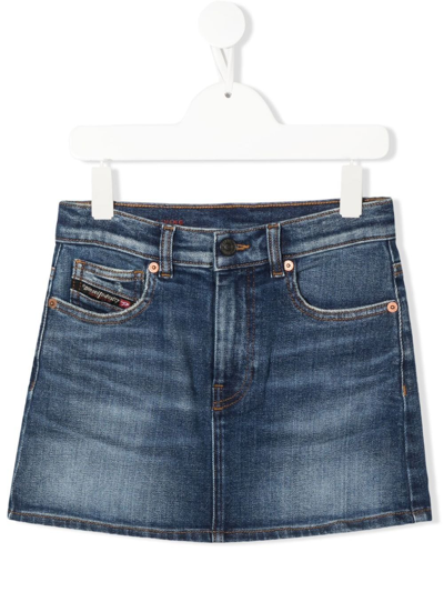 Diesel Denim Mini Skirt In K01