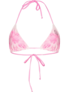 Frankies Bikinis X Gigi Hadid Tia Terry Cloth Bikini Top In Pink