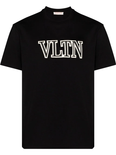 Valentino Vltn Logo印花t恤 In Black