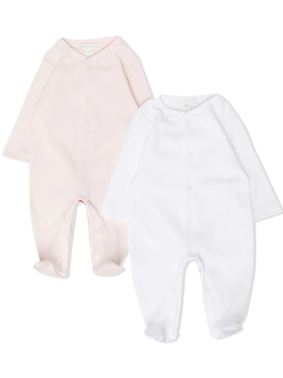 Marie-chantal Babies' Button-up Cotton Pyjama In White