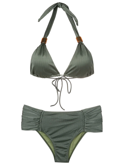 Brigitte Analia Halterneck Bikini In Green