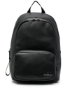CALVIN KLEIN TAGGED CAMPUS FAUX-LEATHER BACKPACK