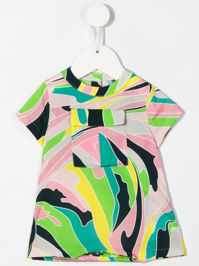 Emilio Pucci Junior Babies' Abstract-print Shorties In Pink