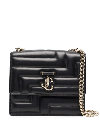 Jimmy Choo Varenne Quilted Leather Shoulder Bag In Black