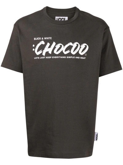 Chocoolate Logo-print Short-sleeved T-shirt In Grey