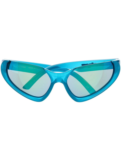 Balenciaga Xpander Cat-eye Frame Sunglasses In Blue