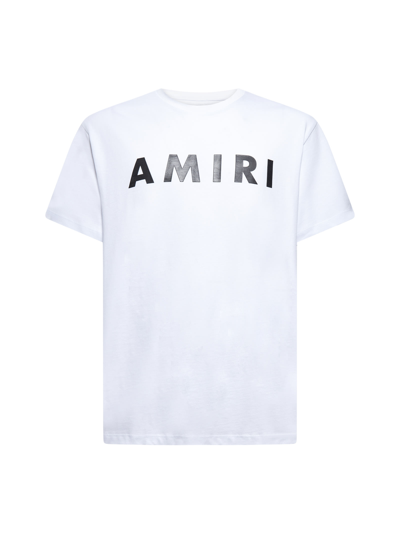Amiri Logo-print Short-sleeve T-shirt In White,black