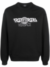 VERSACE VERSACE MAN S BLACK COTTON SWEATSHIRT WITH PRINT