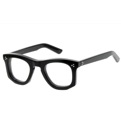 Lesca Guru Xl Black Unisex Eyeglasses In Nero