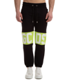 Gcds Teen Logo Stripe Track Trousers In Black