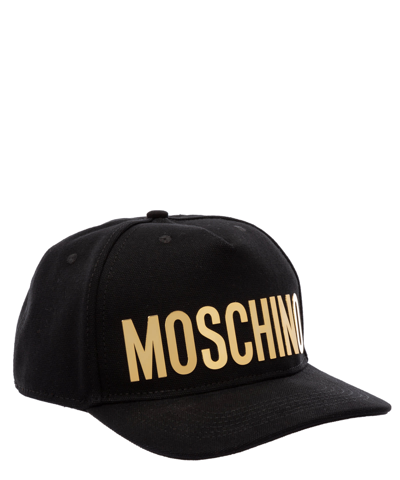 Moschino Logo-embossed Baseball Cap In Black