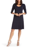 Karen Kane A-line Jersey Dress In Navy