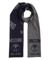 MOSCHINO DOUBLE QUESTION MARK WOOL WOOL SCARF