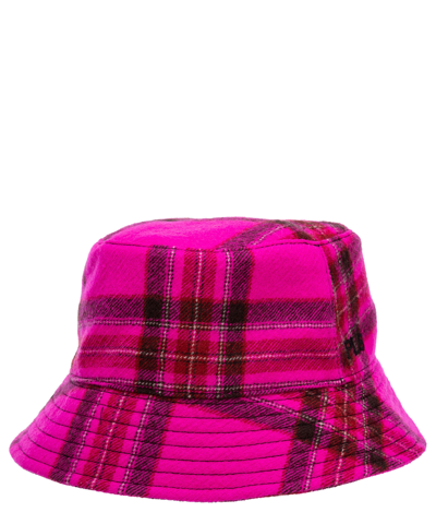 Philosophy Di Lorenzo Serafini Tartan-check Wool Bucket Hat In Fuchsia