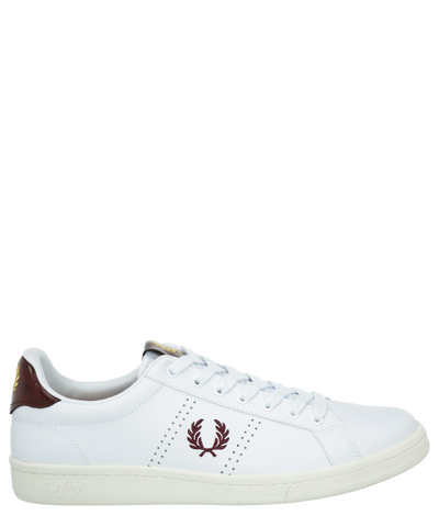 Fred Perry Authentic Deuce Leather Sneaker White & Port | ModeSens